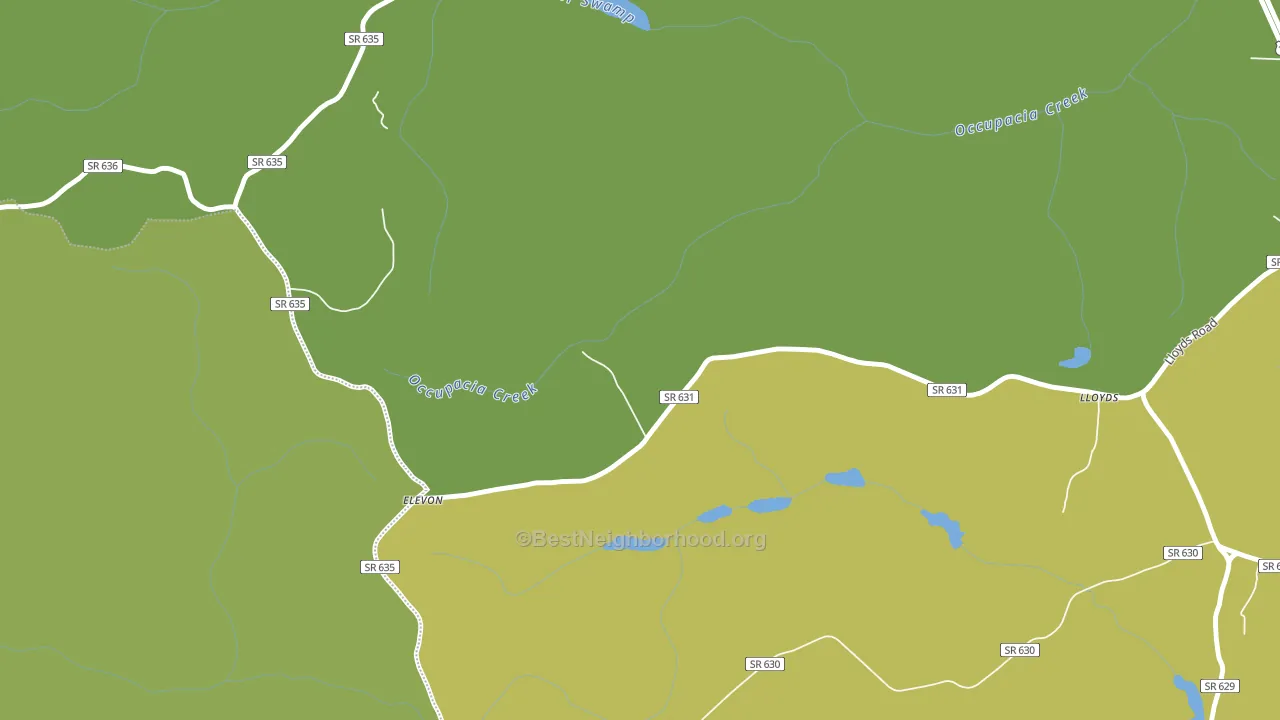 Elevon, VA block-group voter-turnout map