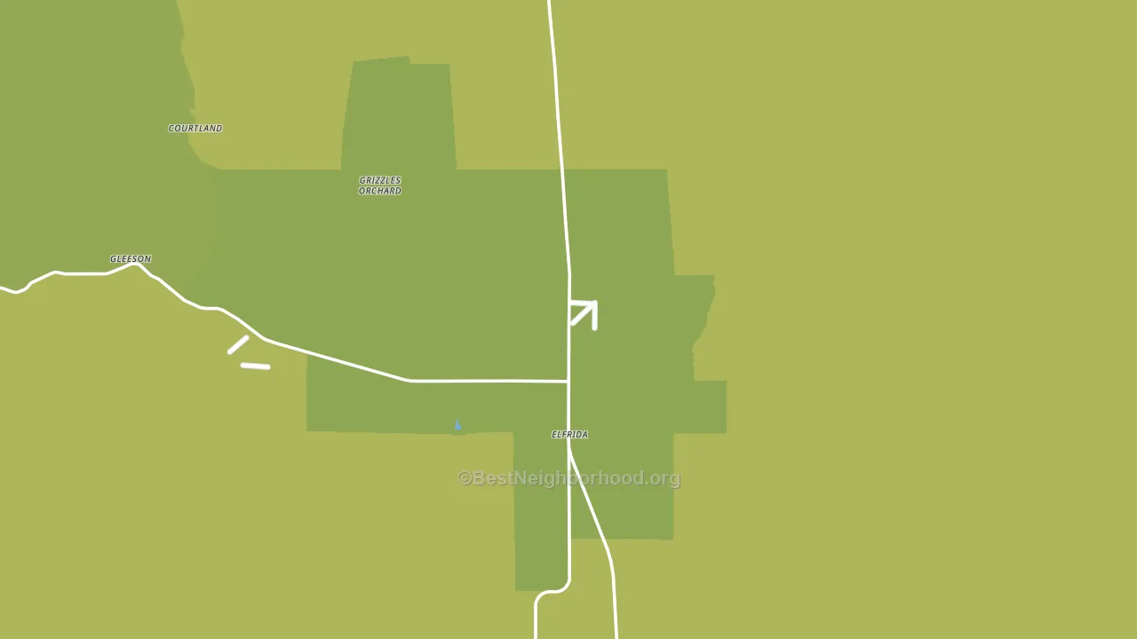 Elfrida, AZ block-group voter-turnout map