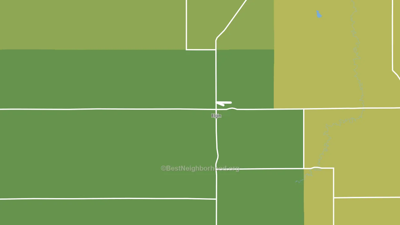 Elgin, NE block-group voter-turnout map
