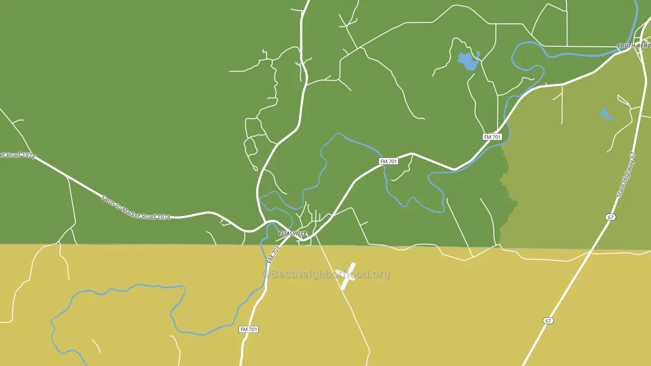 Eliasville, TX block-group voter-turnout map