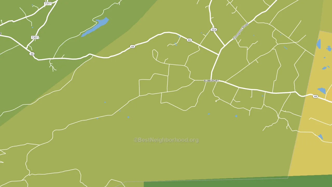 Elimsport, PA block-group voter-turnout map