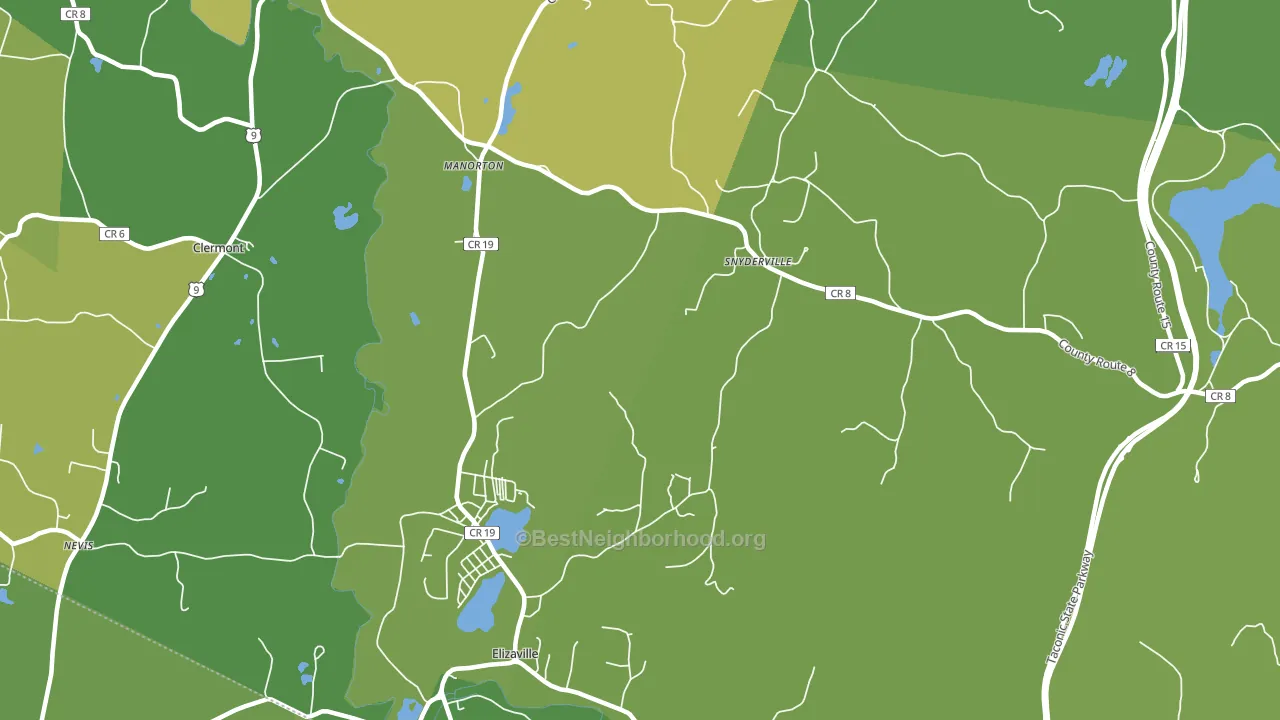 Elizaville, NY block-group voter-turnout map