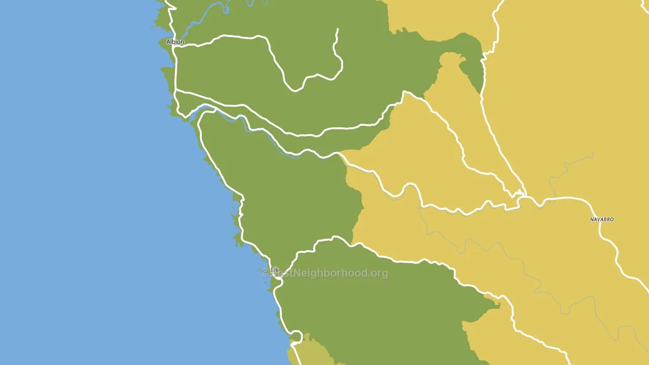 Elk, CA block-group voter-turnout map