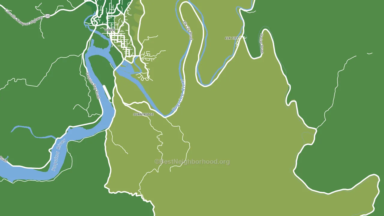 Elk City, OR block-group voter-turnout map