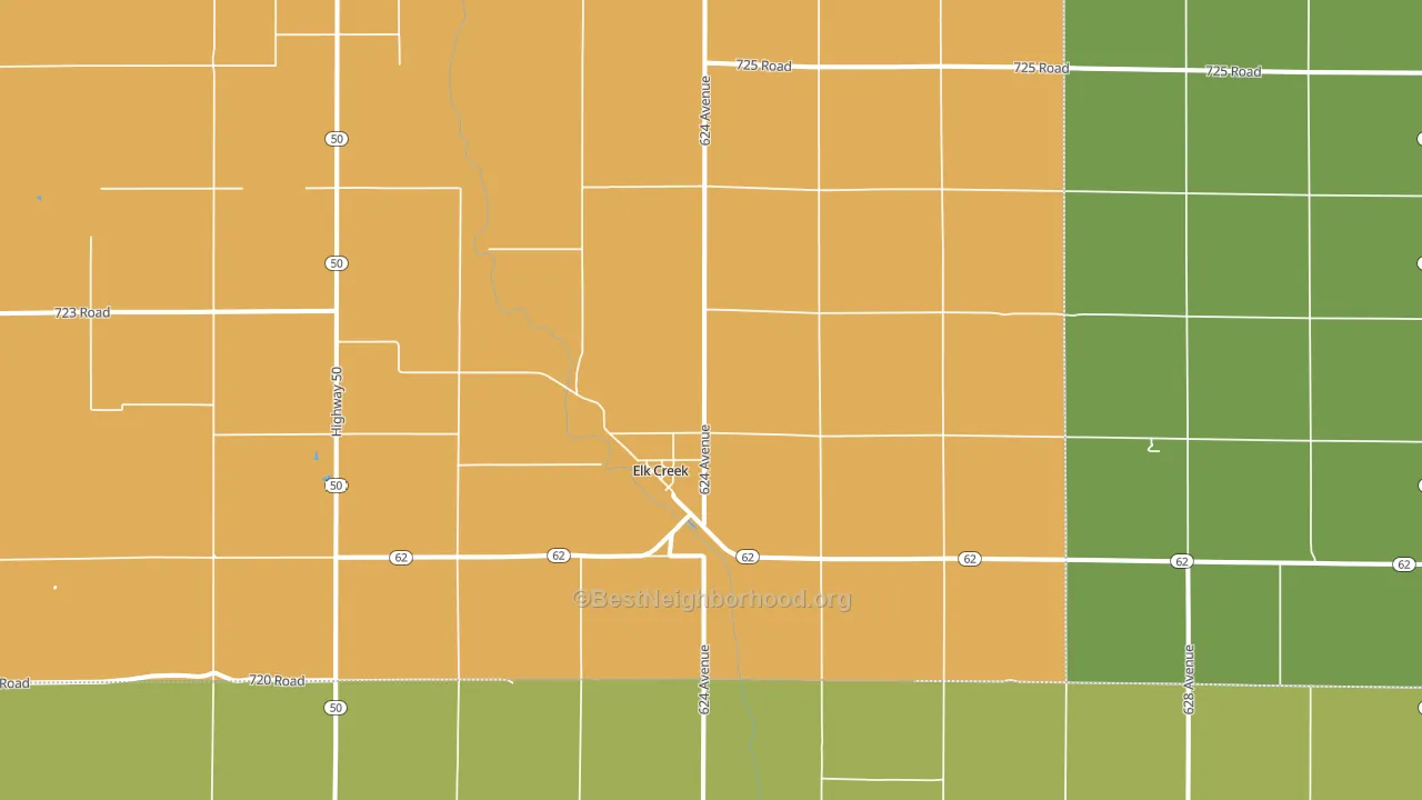 Elk Creek, NE block-group voter-turnout map