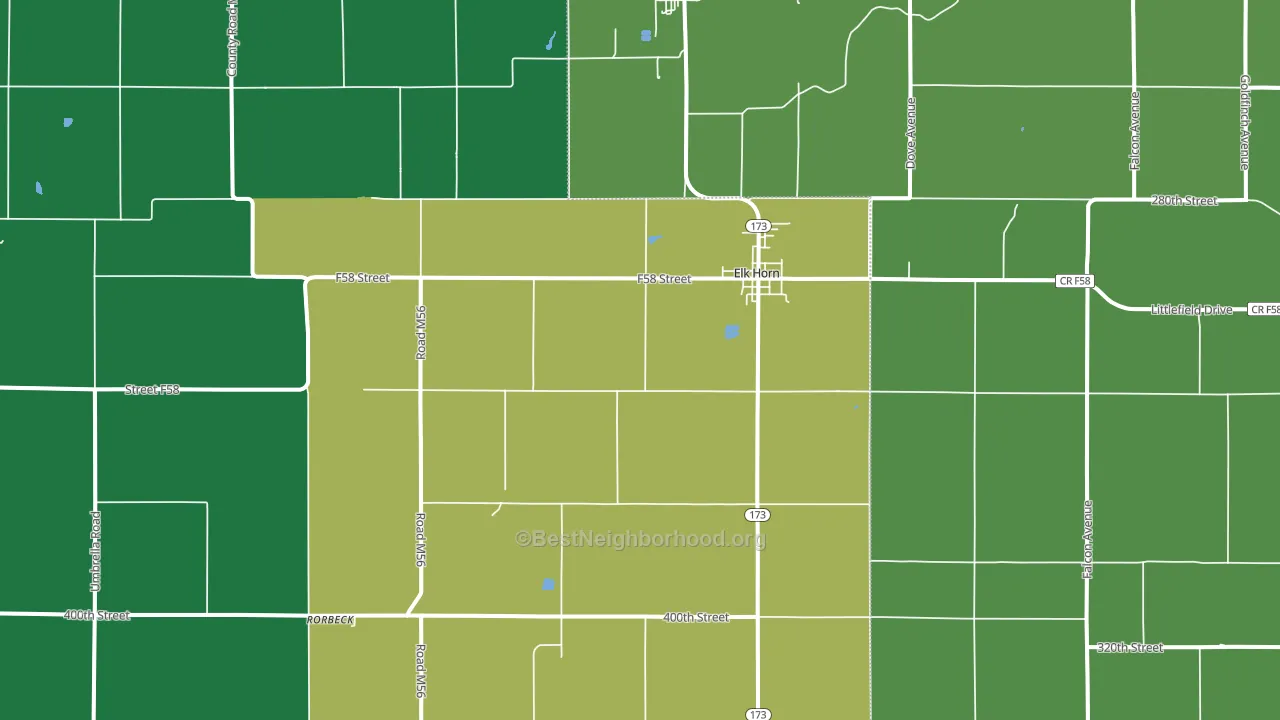 Elk Horn, IA block-group voter-turnout map