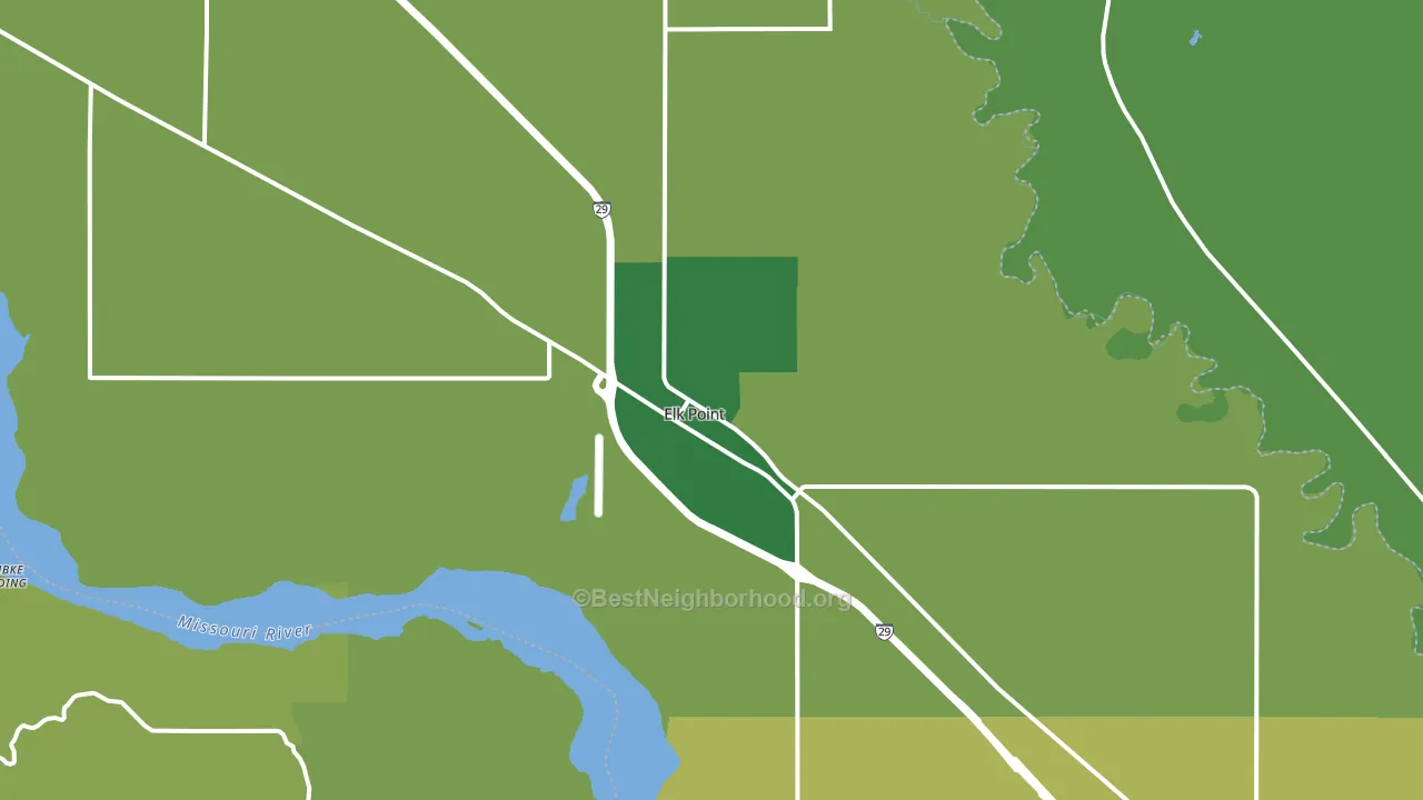 Elk Point, SD block-group voter-turnout map