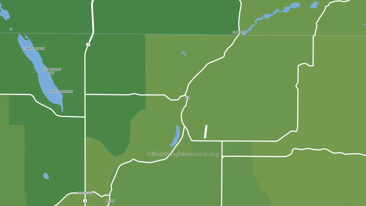 Elk, WA block-group voter-turnout map