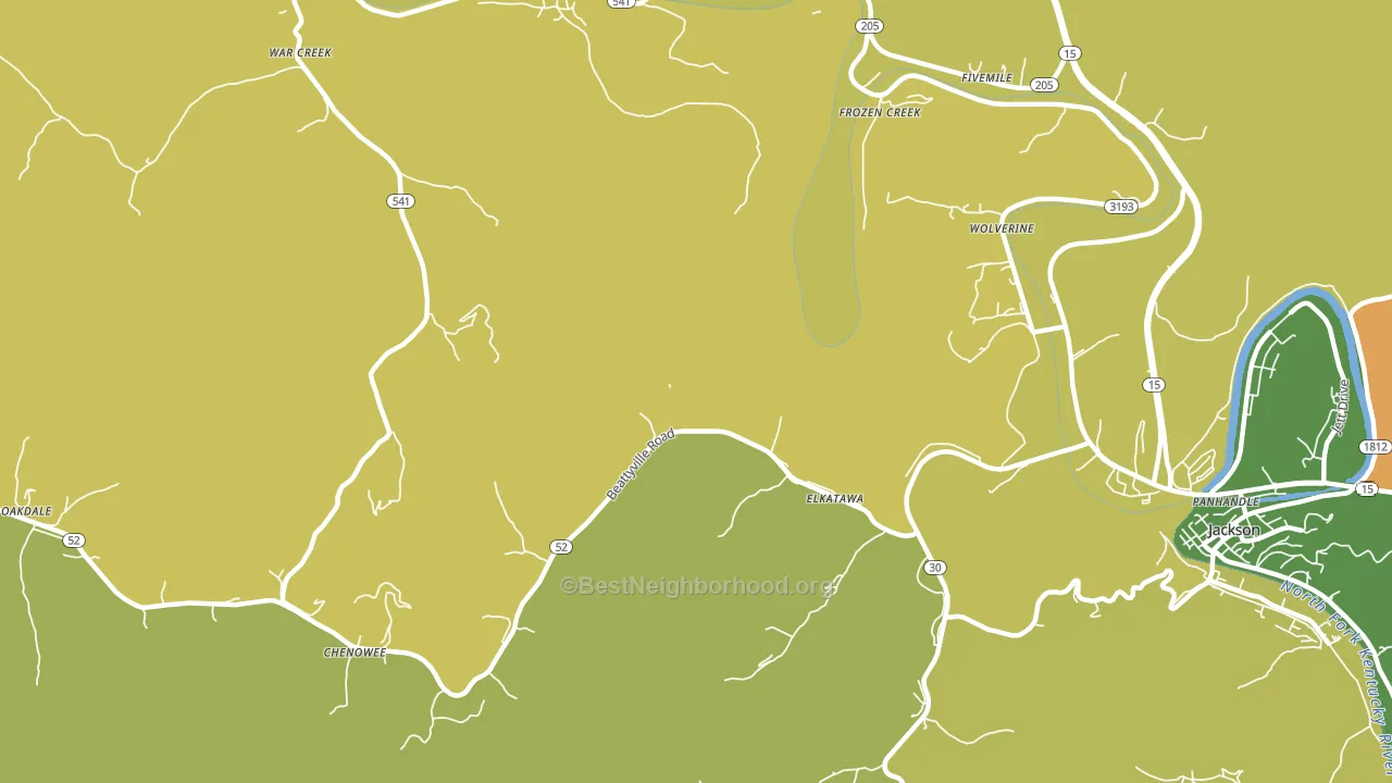 Elkatawa, KY block-group voter-turnout map