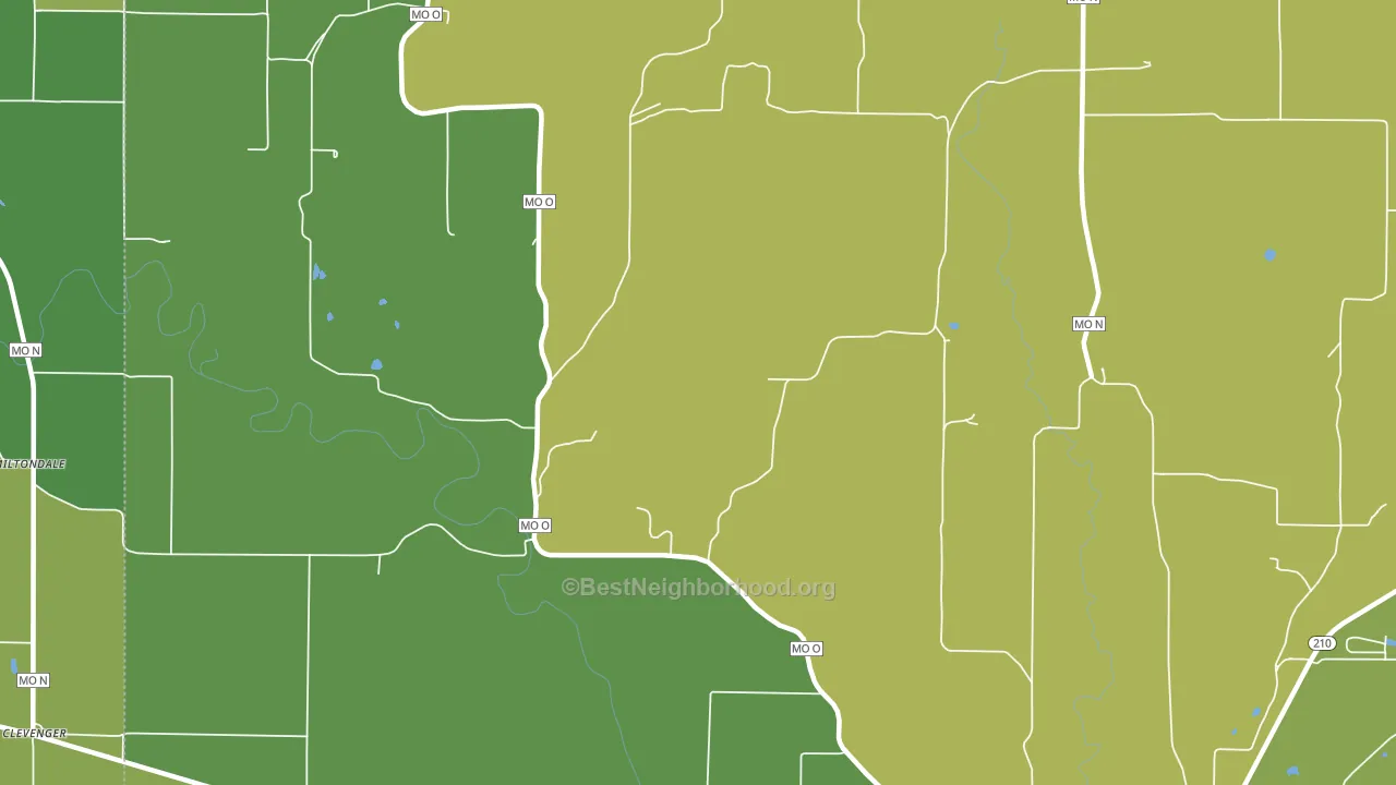Elkhorn, MO block-group voter-turnout map