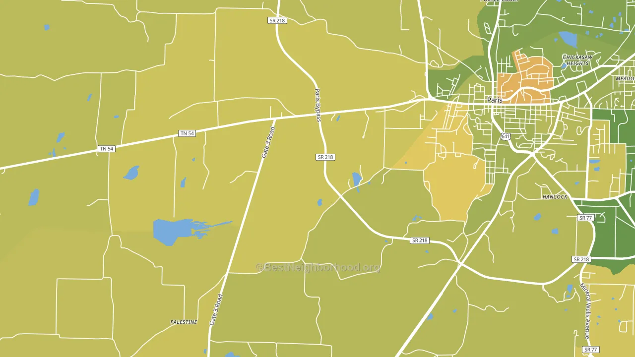 Elkhorn, TN block-group voter-turnout map