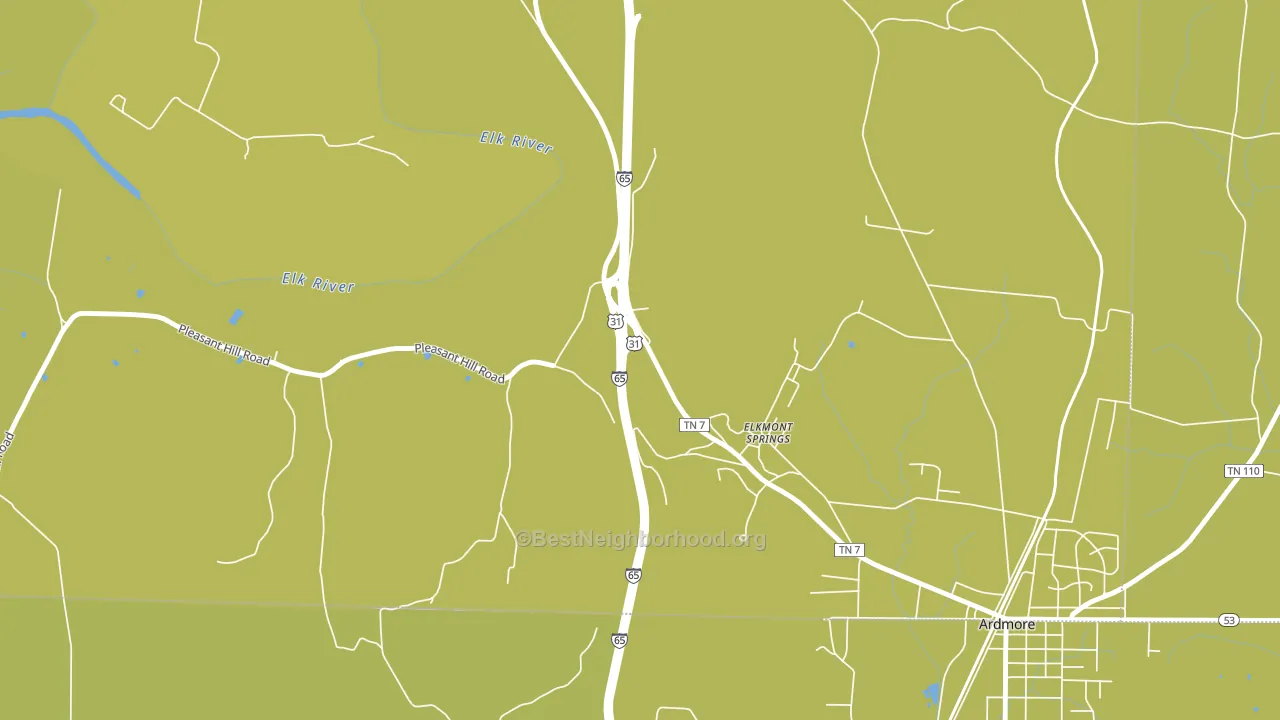 Elkmont Springs, TN block-group voter-turnout map