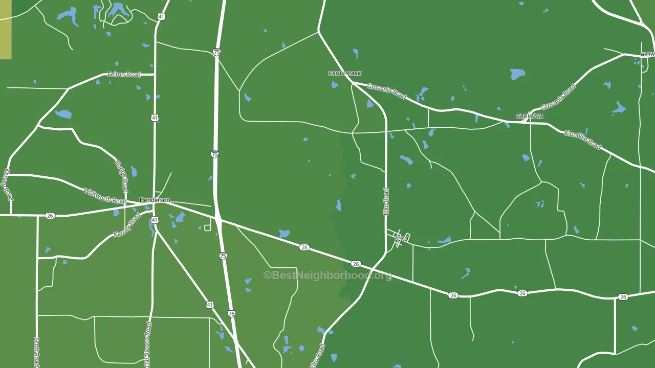 Elko, GA block-group voter-turnout map