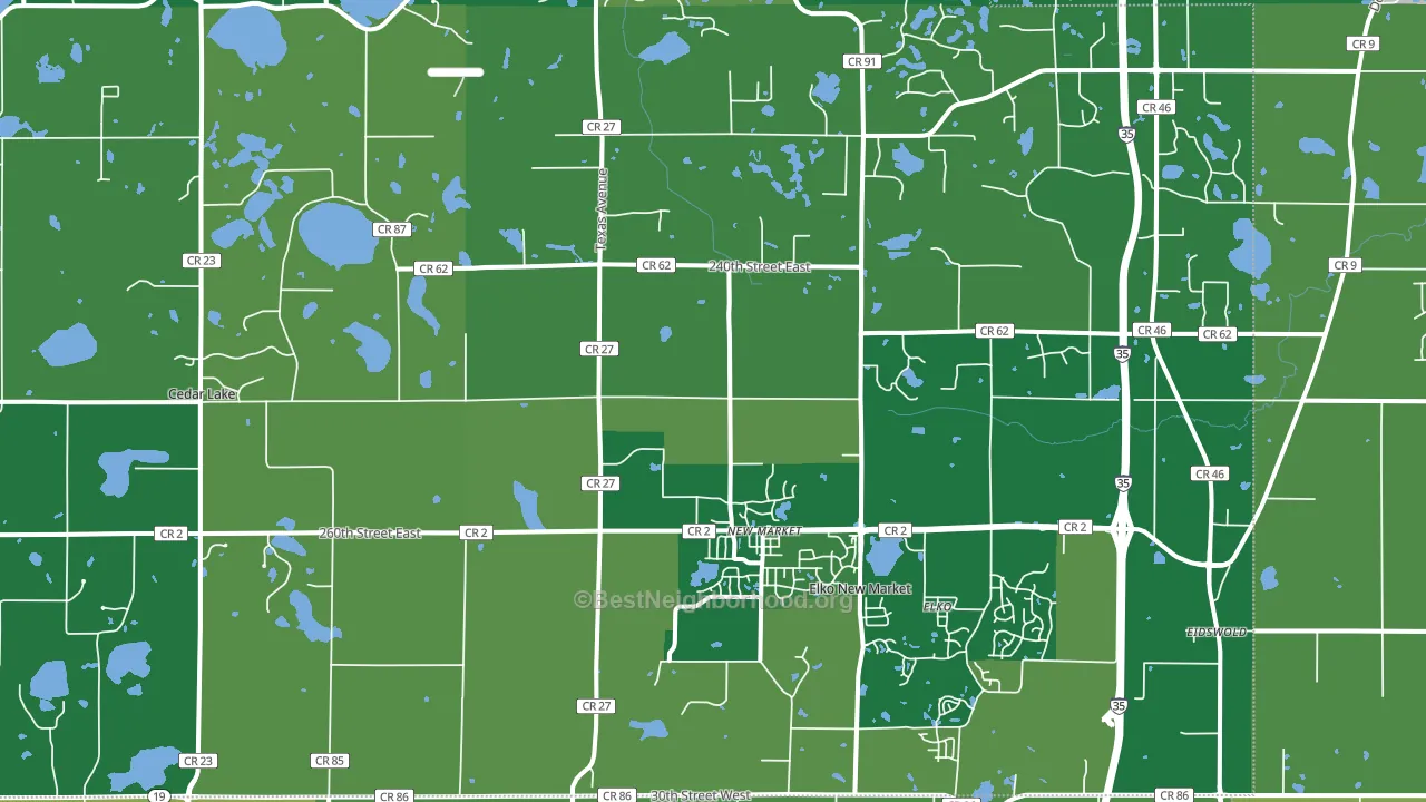 Elko, MN block-group voter-turnout map