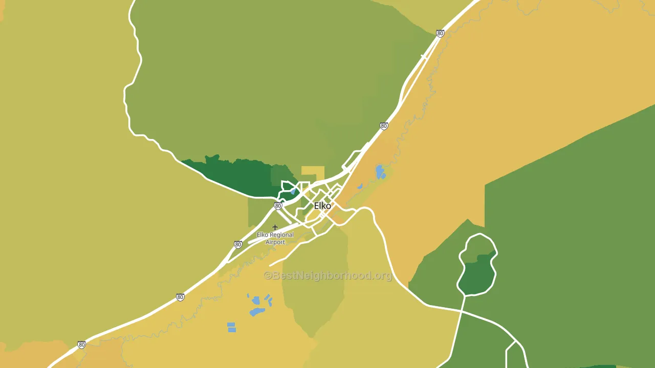 Elko, NV block-group voter-turnout map