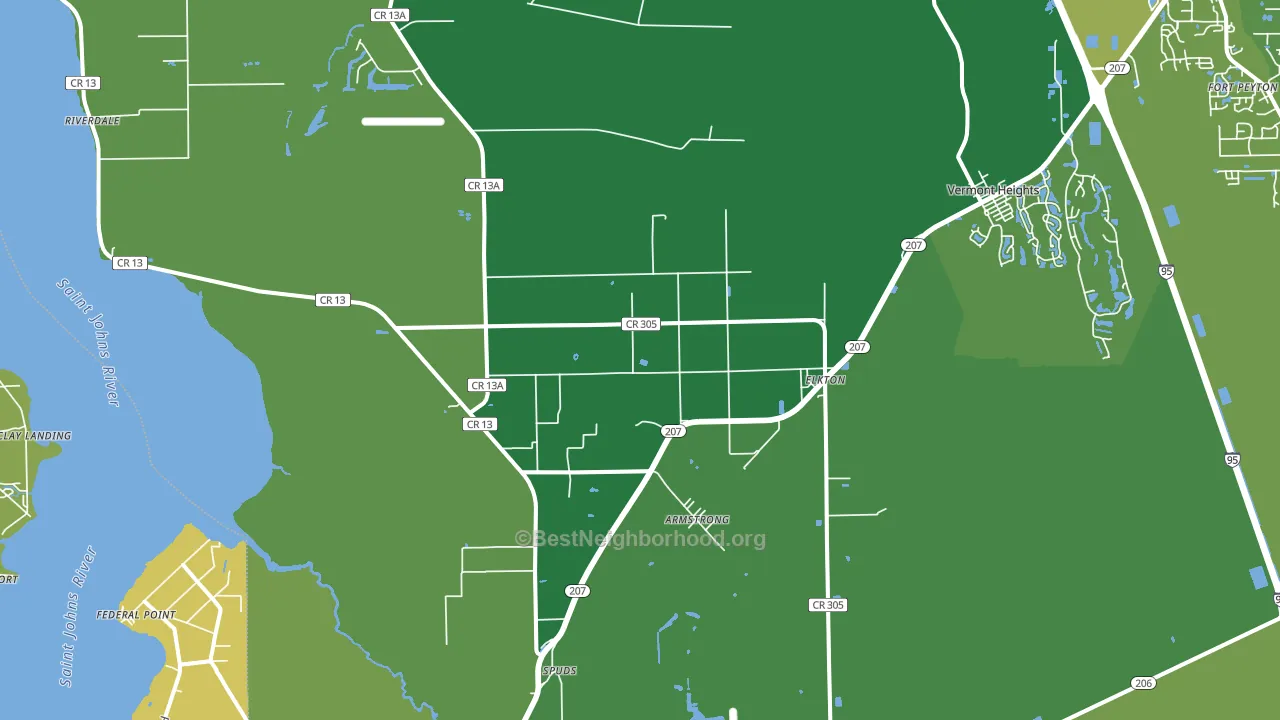 Elkton, FL block-group voter-turnout map
