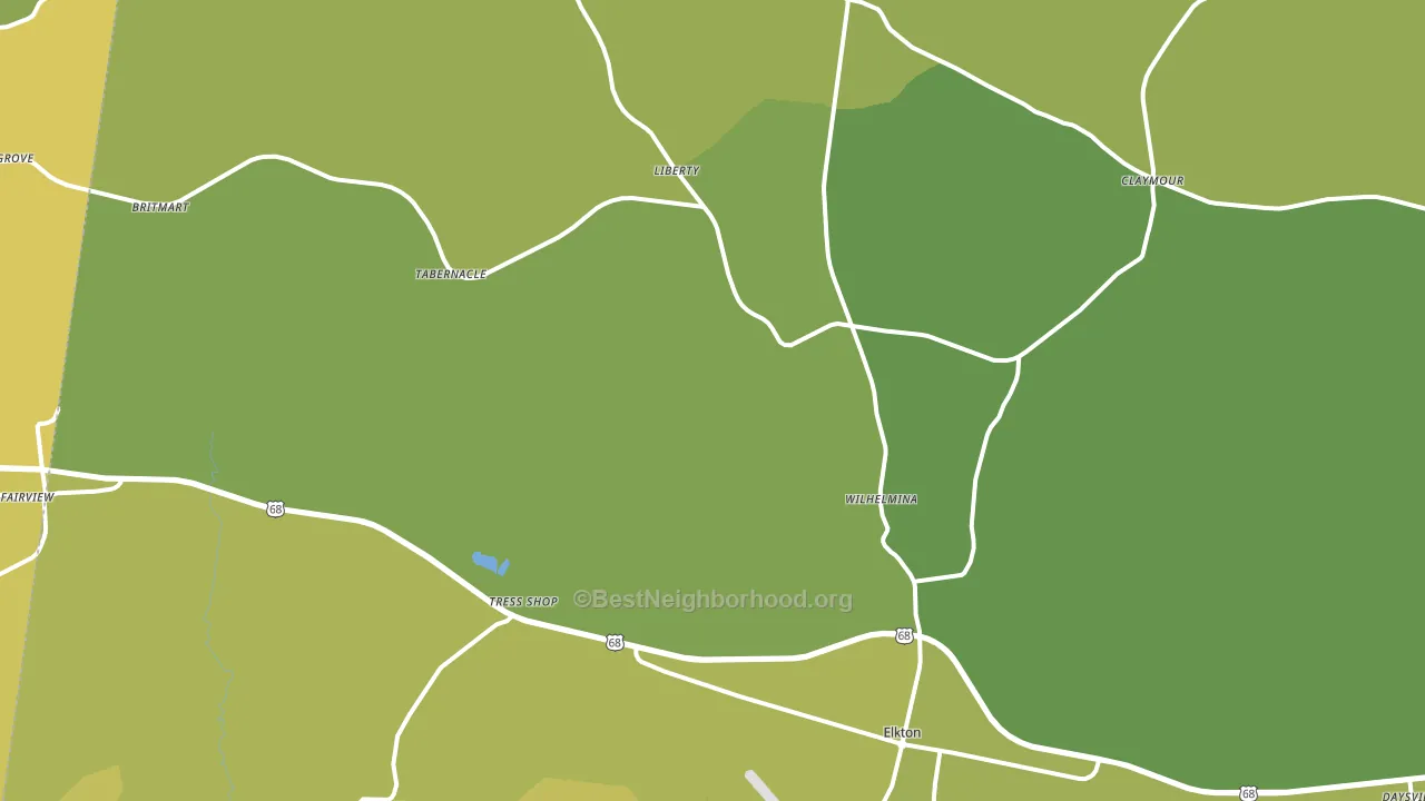 Elkton, KY block-group voter-turnout map