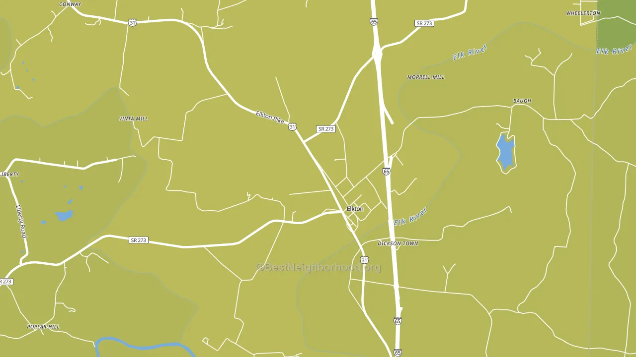 Elkton, TN block-group voter-turnout map