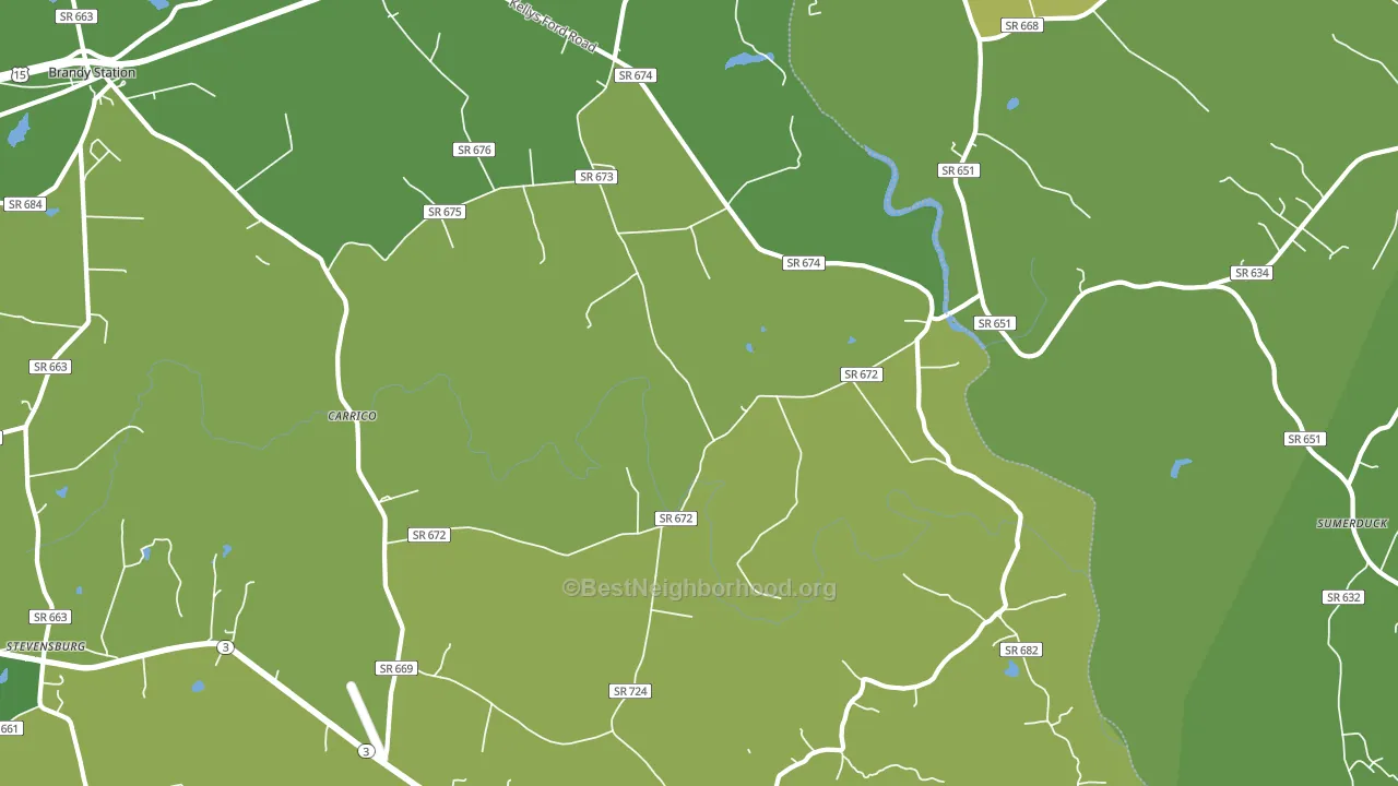 Elkwood, VA block-group voter-turnout map