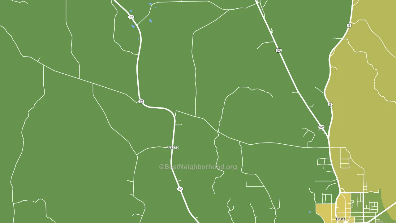 Ellard, MS block-group voter-turnout map