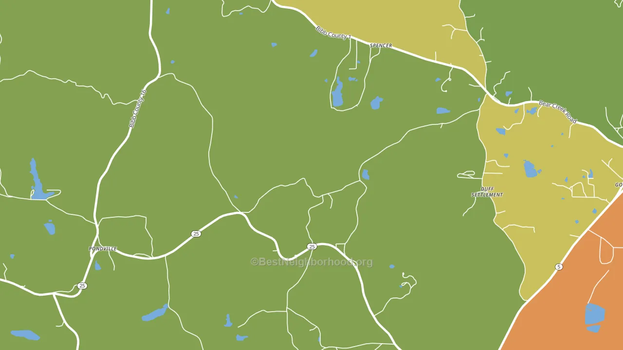 Ellards, AL block-group voter-turnout map
