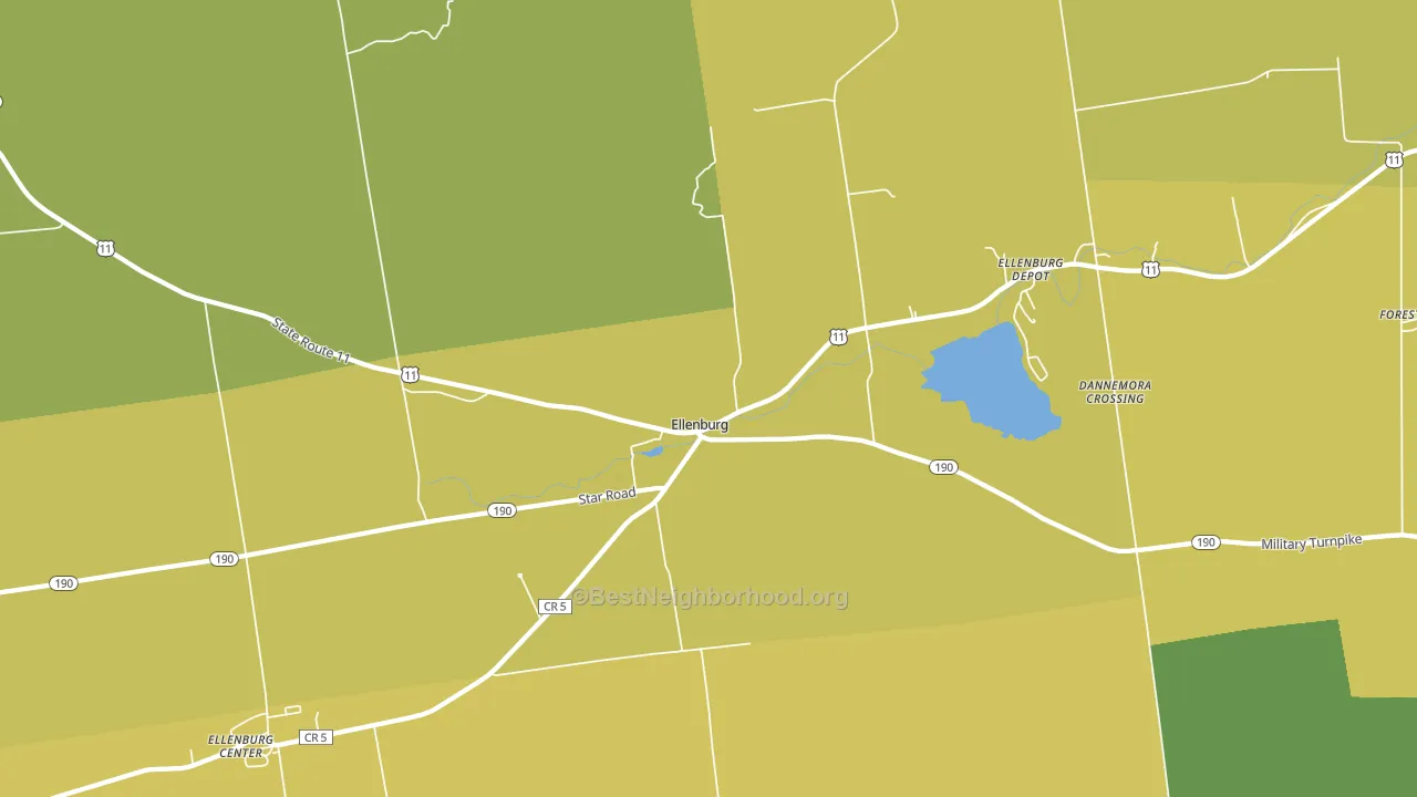 Ellenburg, NY block-group voter-turnout map