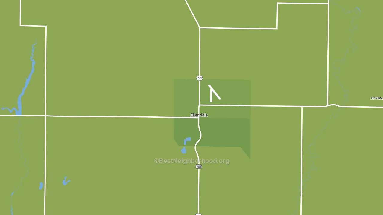Ellendale, ND block-group voter-turnout map