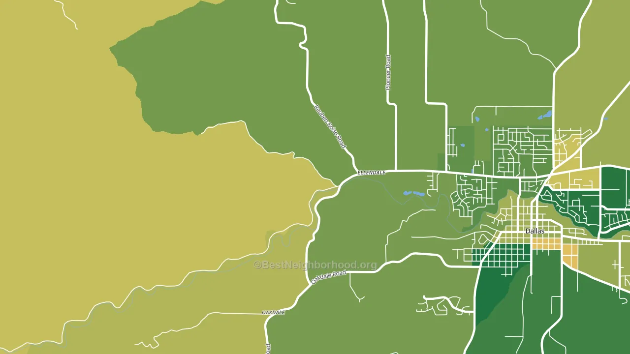 Ellendale, OR block-group voter-turnout map