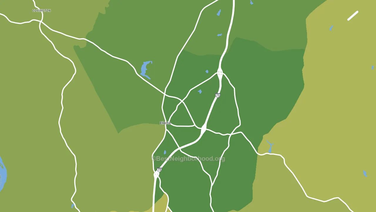 Ellerbe, NC block-group voter-turnout map
