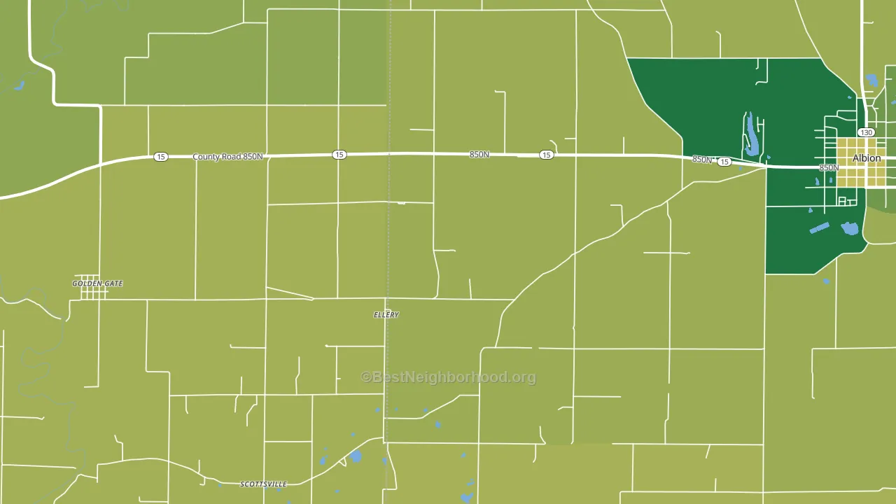 Ellery, IL block-group voter-turnout map