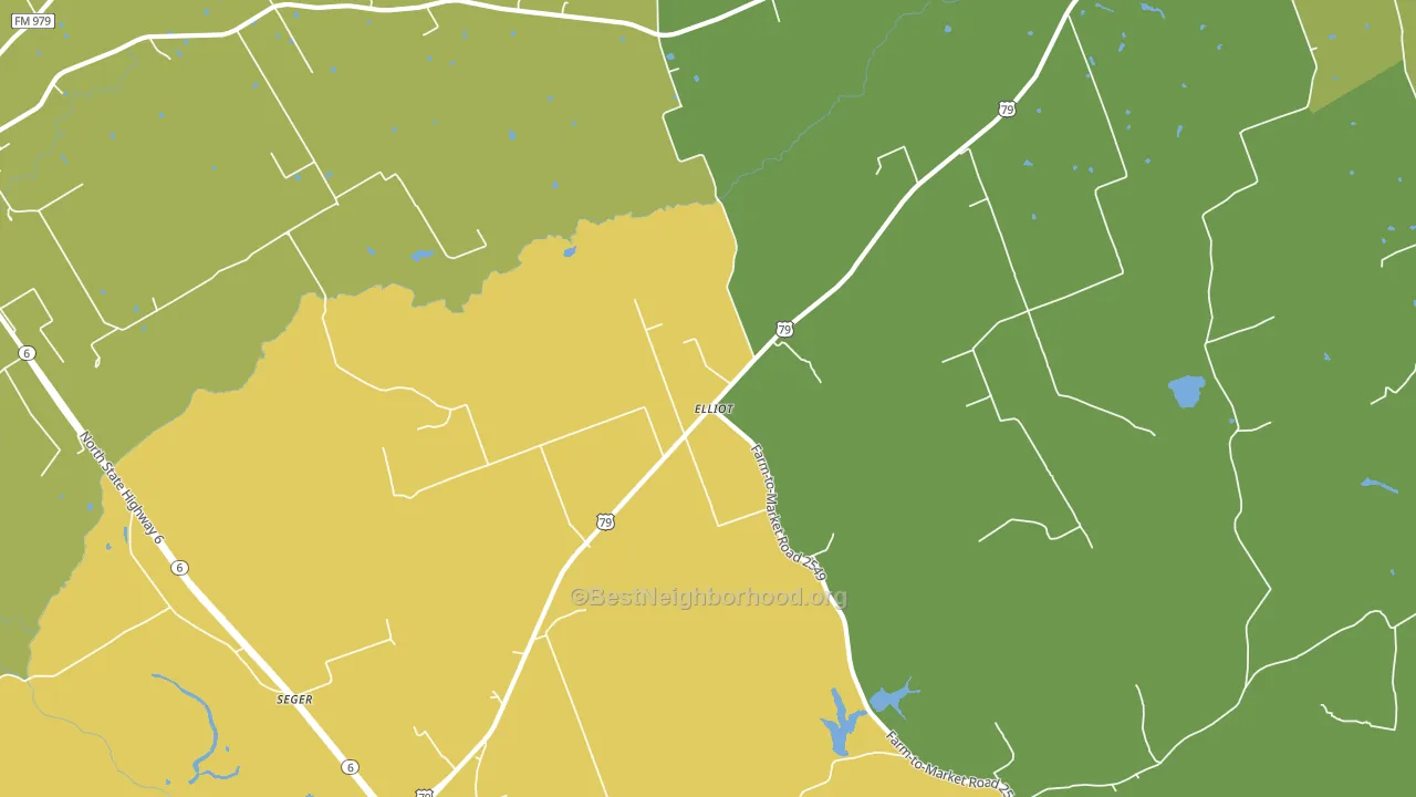 Elliot, TX block-group voter-turnout map