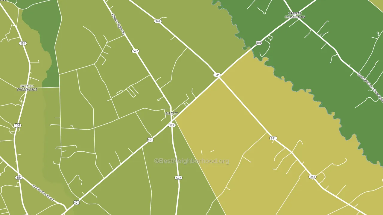 Elliott, SC block-group voter-turnout map