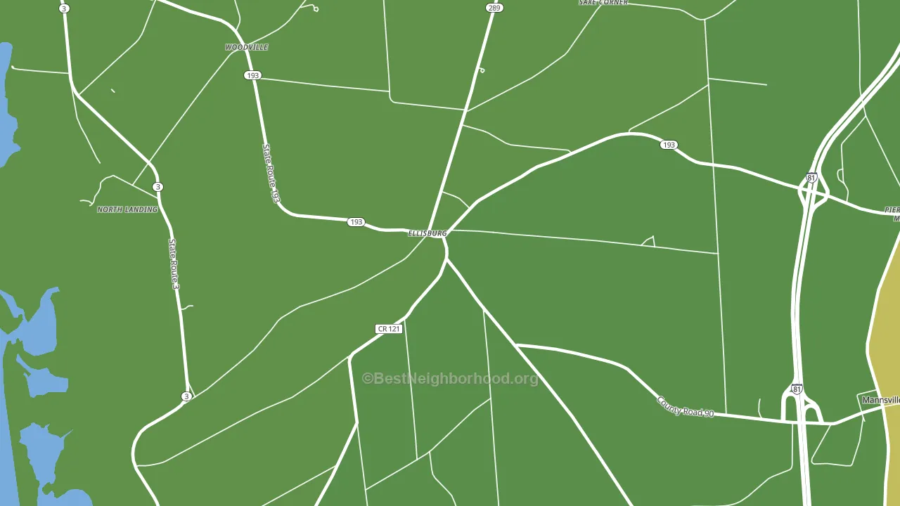 Ellisburg, NY block-group voter-turnout map