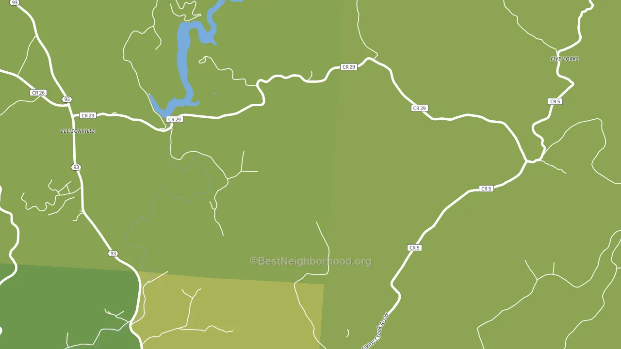 Ellisonville, OH block-group voter-turnout map