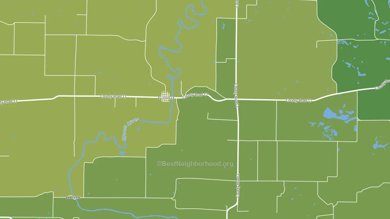 Ellisville, IL block-group voter-turnout map