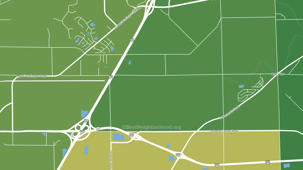 Ellisville, IN block-group voter-turnout map