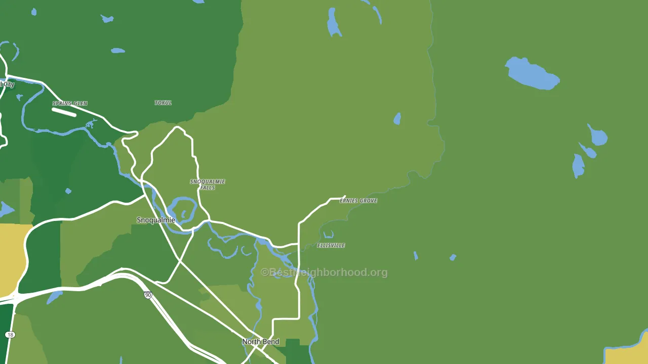 Ellisville, WA block-group voter-turnout map