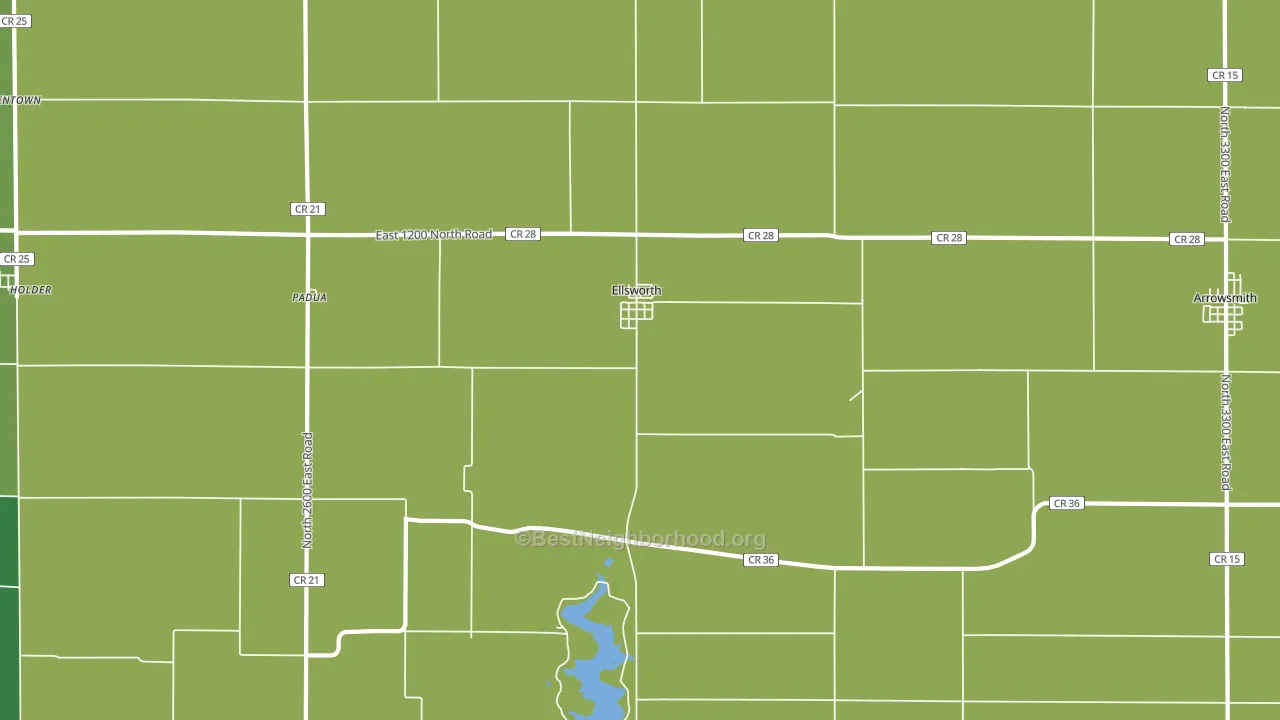 Ellsworth, IL block-group voter-turnout map
