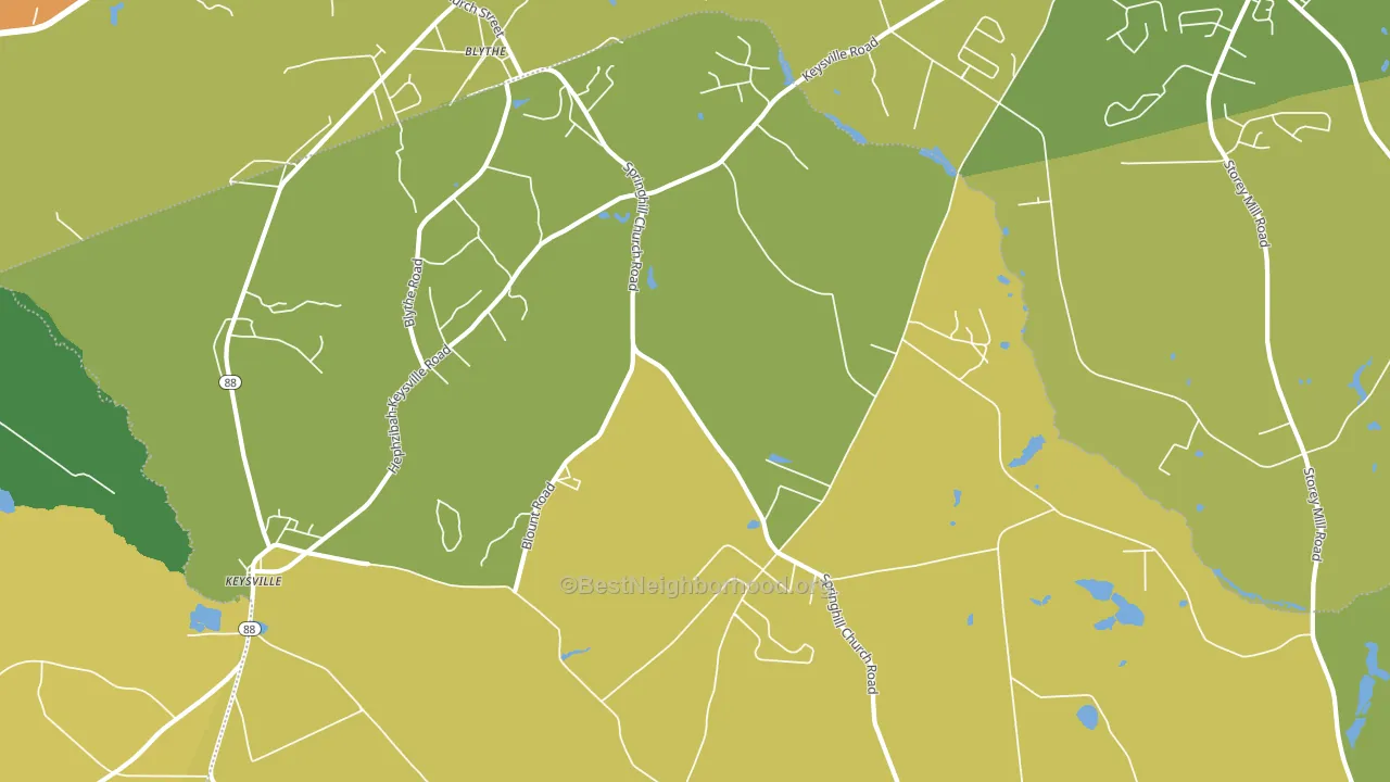 Ellwood, GA block-group voter-turnout map