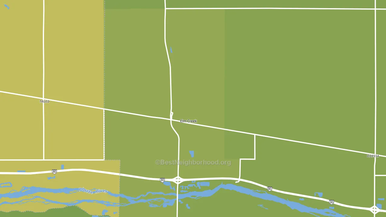 Elm Creek, NE block-group voter-turnout map