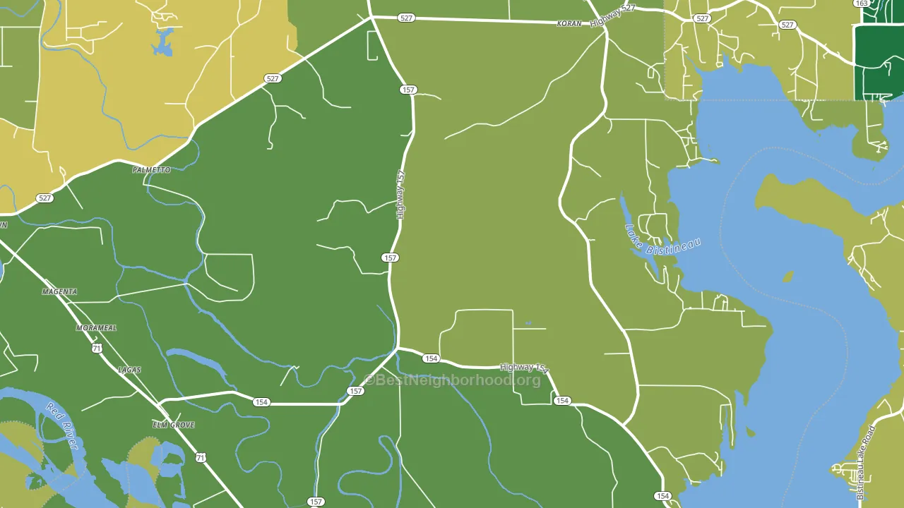 Elm Grove, LA block-group voter-turnout map