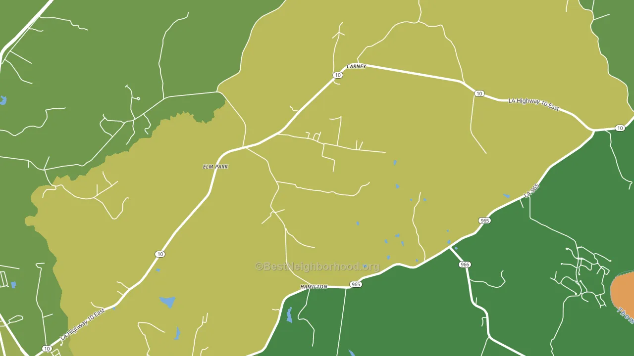 Elm Park, LA block-group voter-turnout map