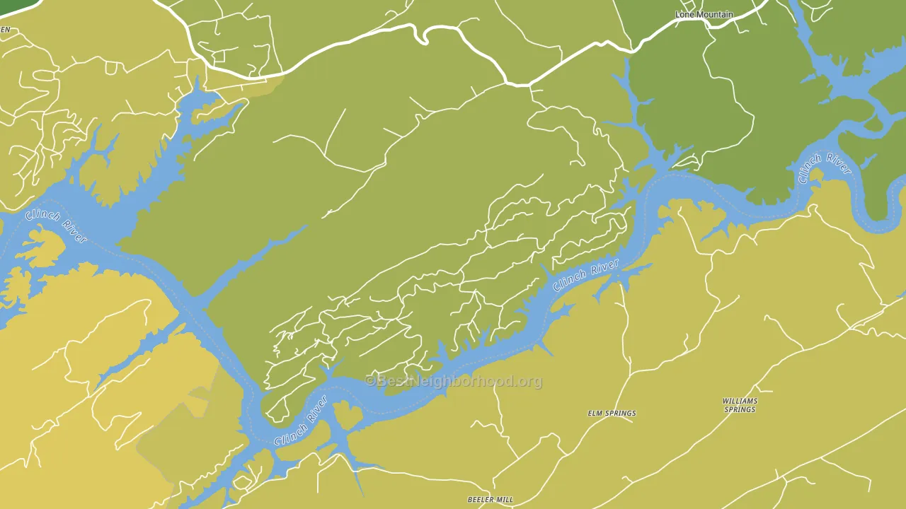 Elm Springs, TN block-group voter-turnout map