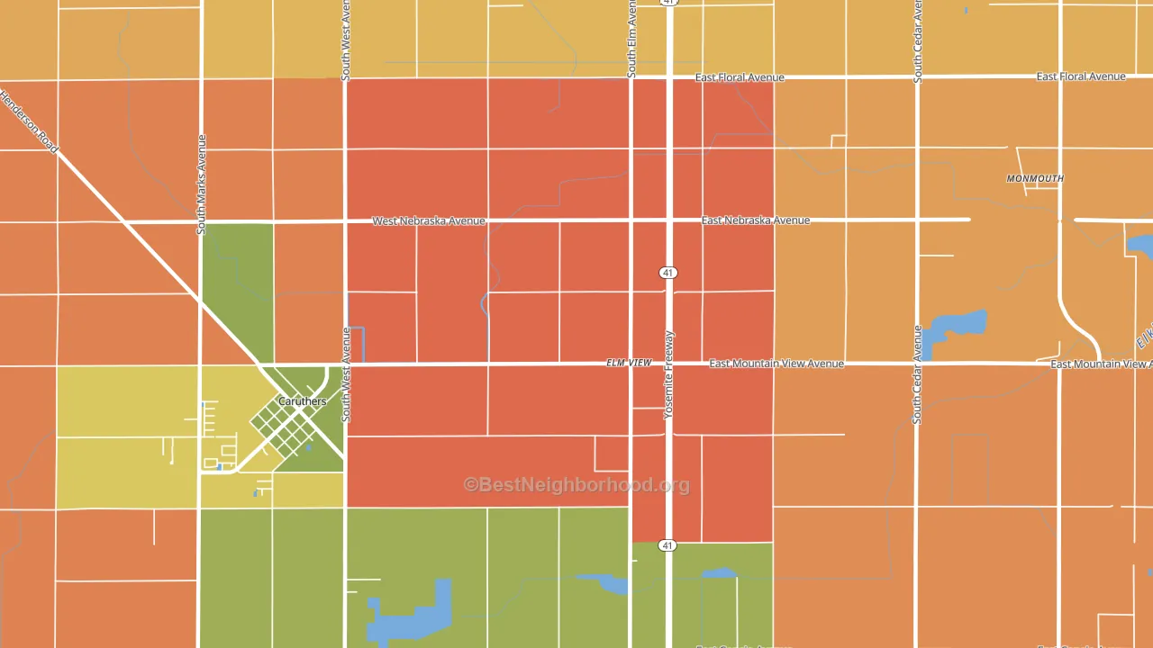 Elm View, CA block-group voter-turnout map