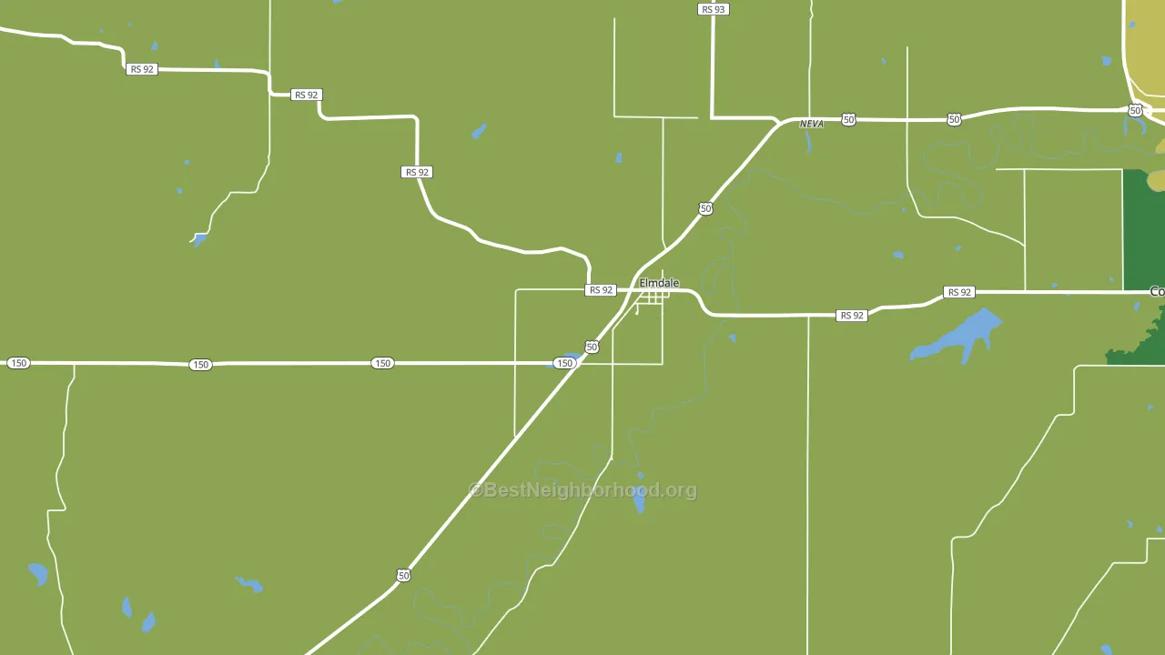 Elmdale, KS block-group voter-turnout map