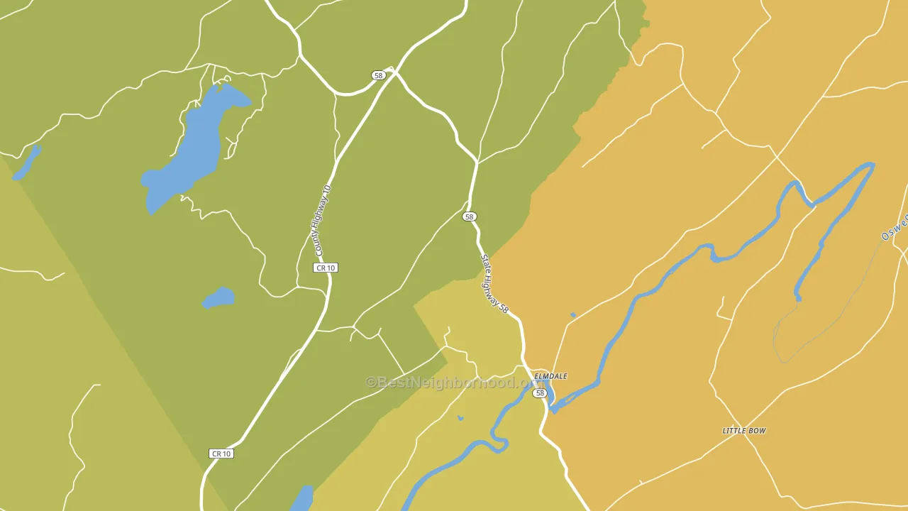 Elmdale, NY block-group voter-turnout map