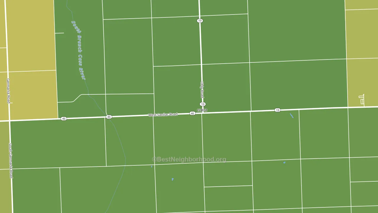 Elmer, MI block-group voter-turnout map