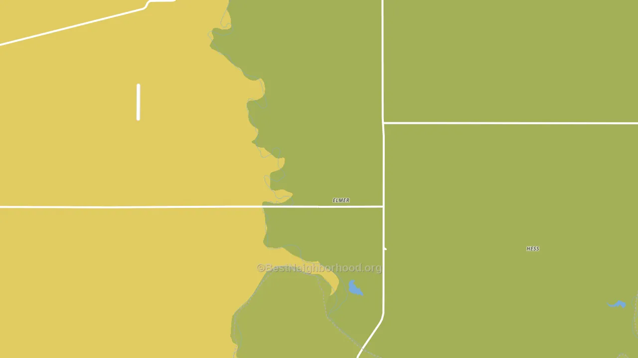 Elmer, OK block-group voter-turnout map