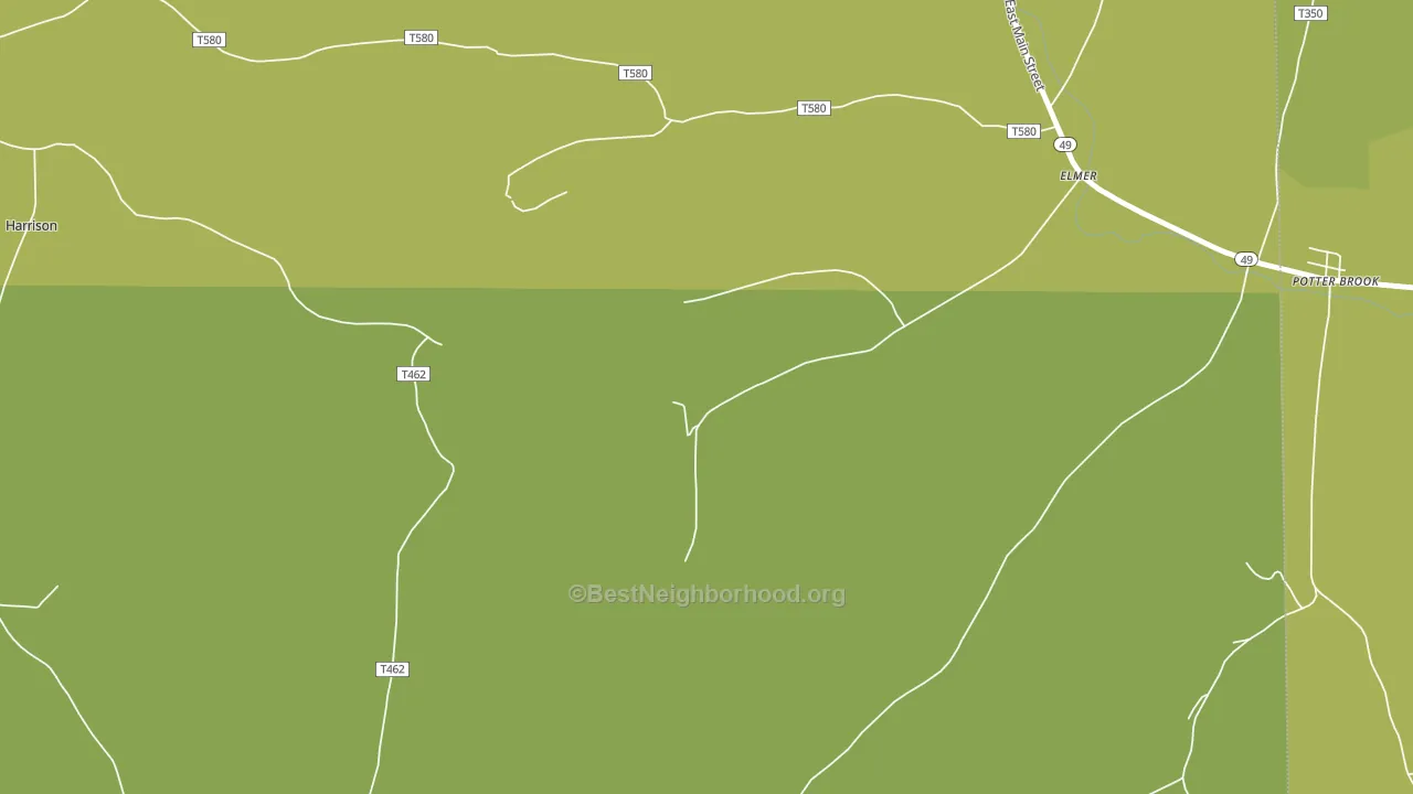 Elmer, PA block-group voter-turnout map