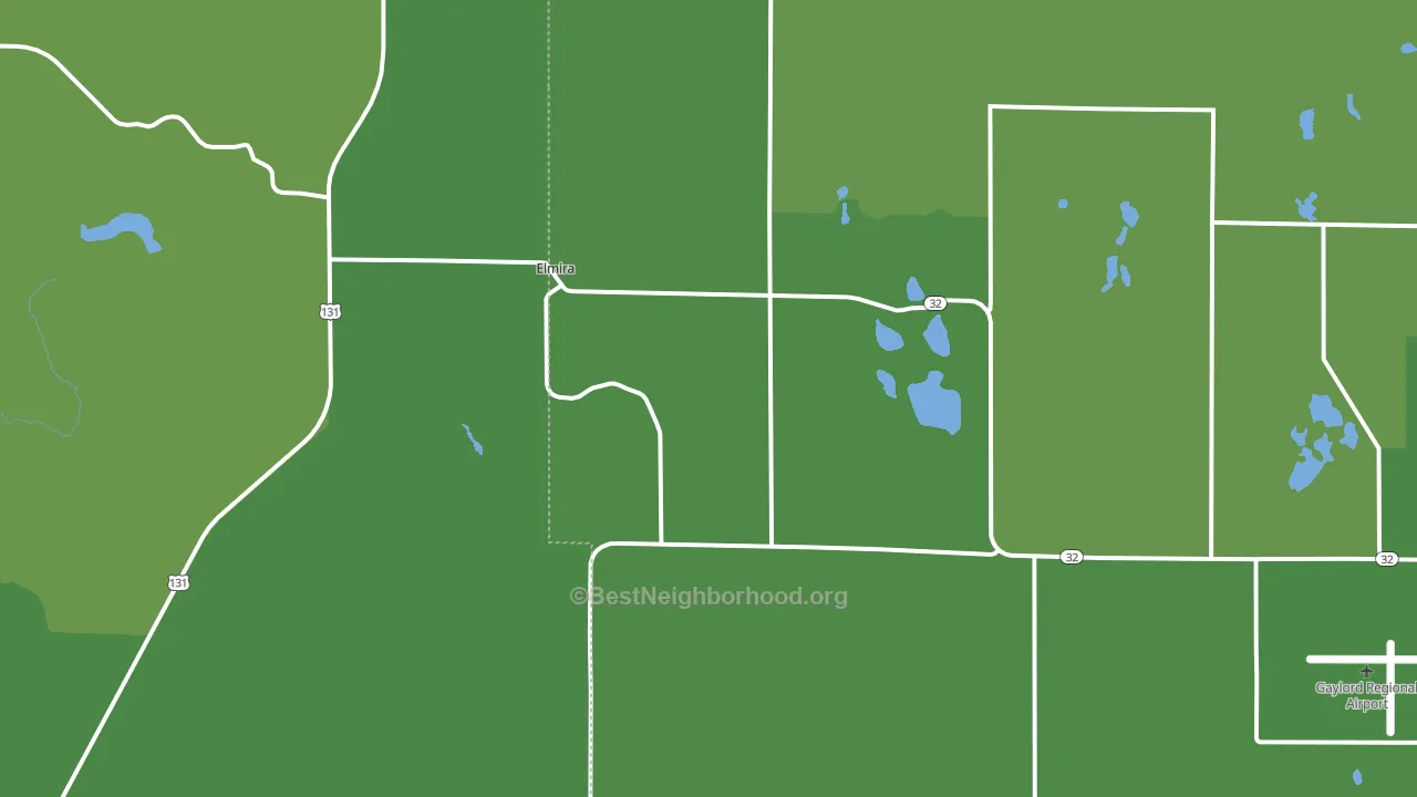 Elmira, MI block-group voter-turnout map